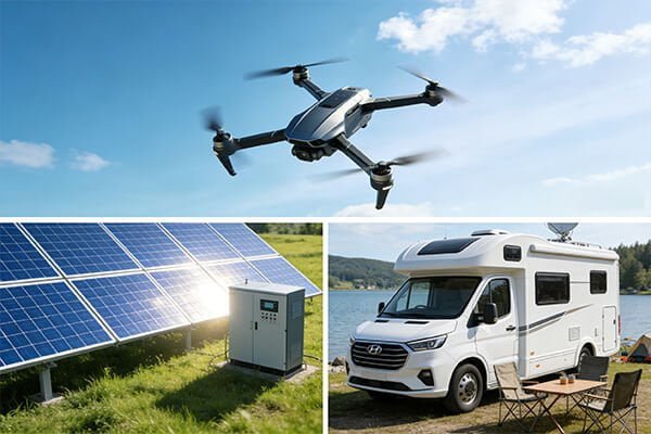 A graph showing different discharge curves for the same battery at C1 and C20 rates