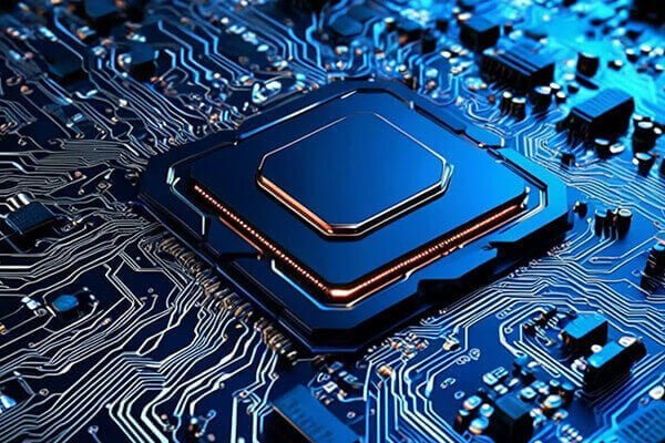 A professional filmmaker reviewing footage on a laptop in the field