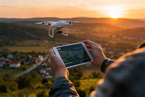 Smart Battery App Interface A smartphone screen showing a drone battery interface with detailed metrics like voltage, temperature, and cell health.