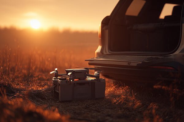 Checking Drone Battery Temperature After Charging A person touching a drone battery to check its temperature after charging