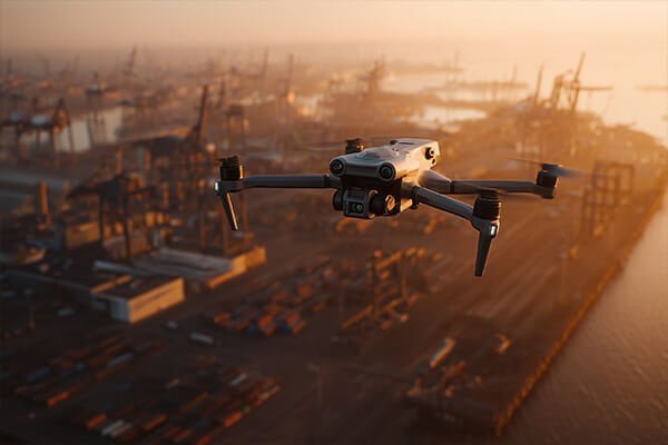 Balancing Drone Battery Weight and Agility An illustration showing a balanced drone flying smoothly versus an overloaded drone struggling to stay stable