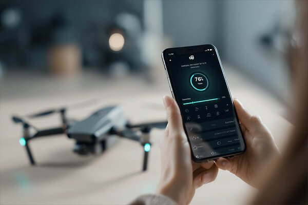 A fireproof LiPo safety bag on a concrete floor