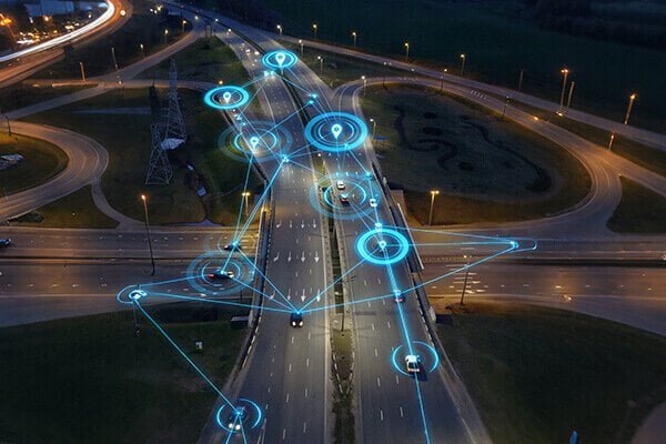 Smart Mission Planning A mission planning screen showing precise remaining flight time overlaid on a map route.