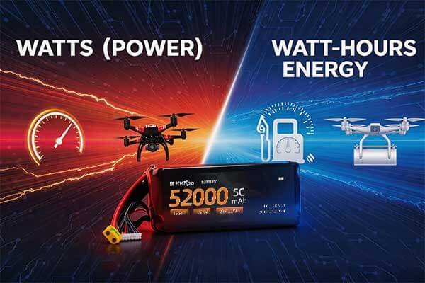 An infographic comparing a speedometer (Watts) to a fuel gauge (Watt-hours) on a car dashboard