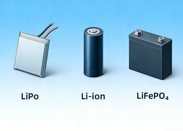 Which One is Best? LiFePO4 vs Li-ion vs Li-Po?