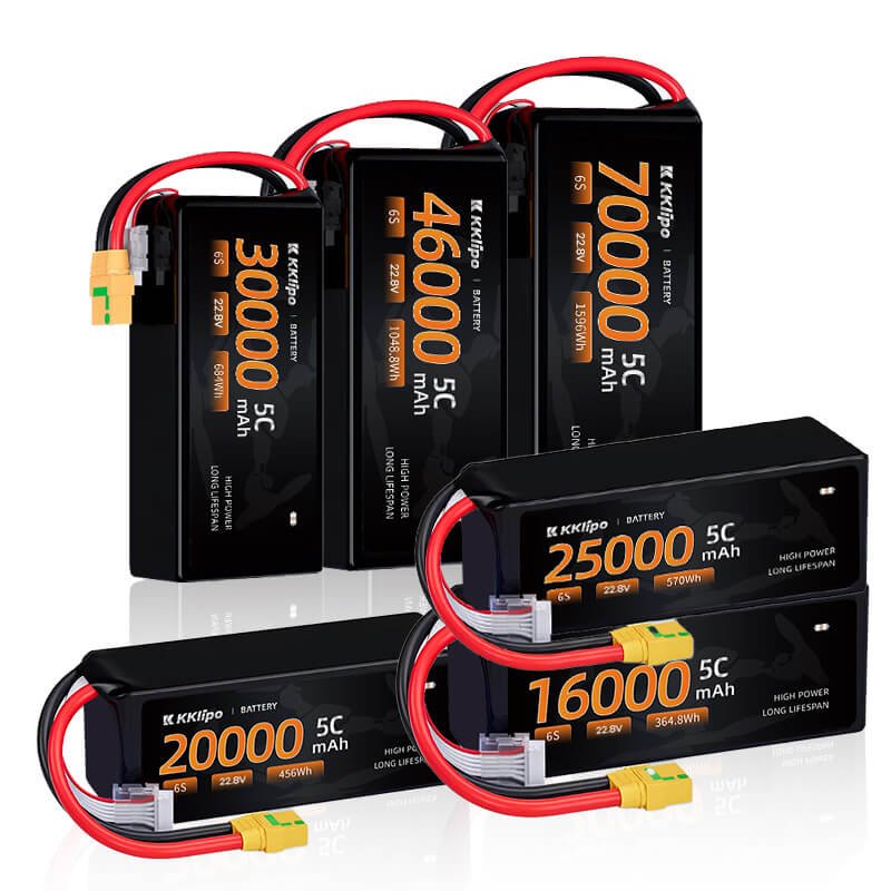 High Energy Density Drone Battery Pack 6S 25000mAh Series, Lightweight Semi-Solid State Power Solution