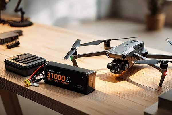 A split-screen image showing a new battery at 100% and an aged battery at 80% after one year on a shelf.